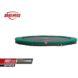 SOLO TRAMPOLINO Tappeto elastico da giardino interrato rotondo 430cm - verde. Salti fluidi grazie alle molle diagonali per un allenamento ottimale precio