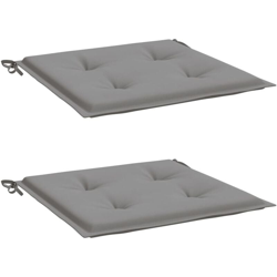 Cuscini per Sedia da Giardino 2 pz Grigi 50x50x4 cm - Grigio - Vidaxl precio