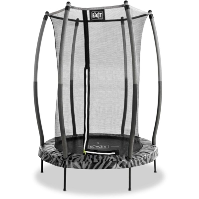 SOLO TRAMPOLINO Tappeto elastico junior 140cm con rete di sicurezza - nero/grigio. Per uso esterno e interno