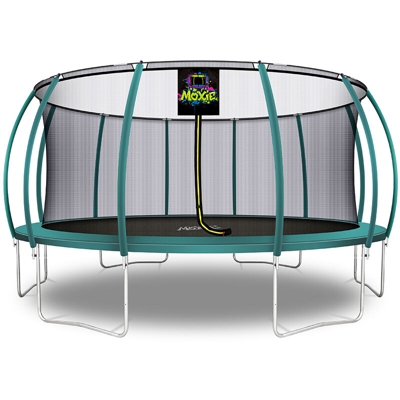 Moxie Trampolino Elastico a Zucca da Giardino ed Esterno con Rete di Sicurezza | 488 cm | Verde Scuro