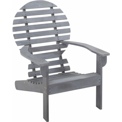 vidaXL Sedia Adirondack in Legno Massello di Acacia Grigia - Grigio precio