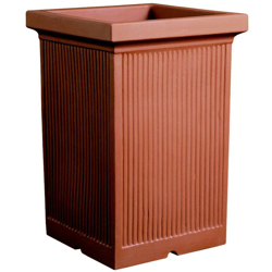 Pilone alto Resina Millerighe 41 cm. Terracotta en oferta