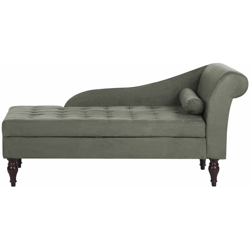 Chaise longue con contenitore grigio scuro PESSAC en oferta