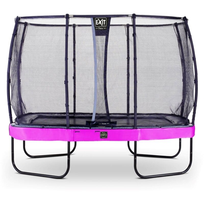 SOLO TRAMPOLINO Tappeto elastico da giardino rettangolare 244x427cm con rete di sicurezza Deluxe - rosa. Con telaio molto stabile. Un trampolino