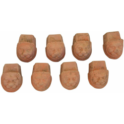 Set 8 Piedini Sottovaso invecchiati in terracotta Porta Reggi Vaso en oferta