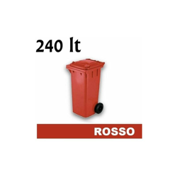 Grecoshop - Cassonetto/Pattumiera/Contenitore/Bidone per raccolta rifiuti uso esterno 240lt Rosso características