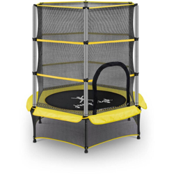 Uniprodo - Tappeto Elastico Bambini Trampolino Tappetino Con Rete Ø140 Cm Fino 50 Kg Giallo en oferta