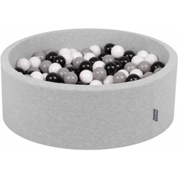 90X30cm/300 Palline ? 7CM Piscina Di Palline Colorate Per Bambini Tondo Fabbricato In EU, Grigio Ch:Bianco/Nero/Grigio - grigio ch:bianco/nero/grigio en oferta