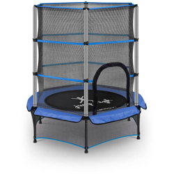 Tappeto Elastico Bambini Trampolino Tappetino Con Rete Ø140 Cm Fino 50 Kg Blu en oferta