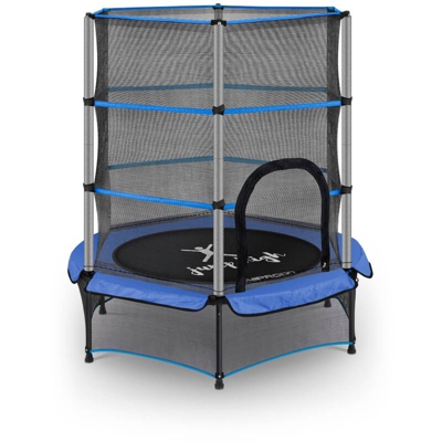 Tappeto Elastico Bambini Trampolino Tappetino Con Rete Ø140 Cm Fino 50 Kg Blu