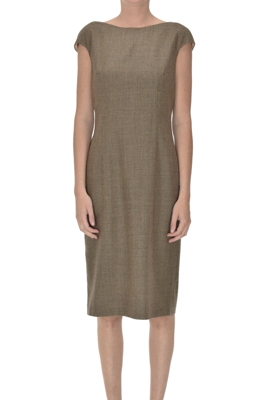 Wool-blend sheath dress