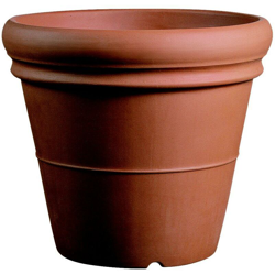 Vaso resina Doppio Bordo Liscio cm. 75 Terracotta precio