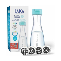 Flow n'go Bottiglia per filtrare l'acqua, 4 filtri inclusi per 4 mesi di acqua filtrata - Laica características