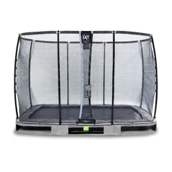 Exit - SOLO TRAMPOLINO Tappeto elastico da giardino interrato rettangolare 214x366cm - grigio. Con rete di sicurezza Deluxe e bordo protettivo extra en oferta