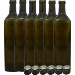 Acquaverde - 24 pz bottiglia IN VETRO SCURO UVAG marasca olio liquore CAPACITA' 750 ml +tappo características