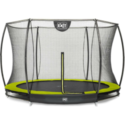 Exit - SOLO TRAMPOLINO Tappeto elastico da giardino interrato rotondo 305cm con rete di sicurezza - verde. Sicurezza e qualità características