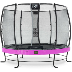 Exit - SOLO TRAMPOLINO Tappeto elastico da giardino rotondo 305cm con rete di sicurezza Deluxe - rosa. Con telaio molto stabile. Un trampolino en oferta