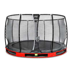 Exit - SOLO TRAMPOLINO Tappeto elastico da giardino interrato rotondo 366cm - rosso. Con rete di sicurezza Deluxe e bordo protettivo extra sicuro. características