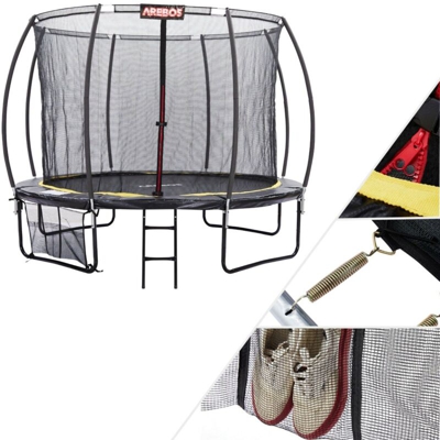 Set trampolino Trampolino giardino Trampolino bambini con rete sicurezza - Arebos