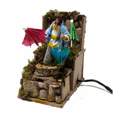 Pastore per Presepe in Movimento 14 cm x 9 cm L'Ombrellaio 50604