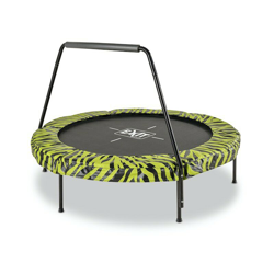 SOLO TRAMPOLINO Tappeto elastico junior 140cm con sbarra - nero/verde. Per uso esterno e interno características