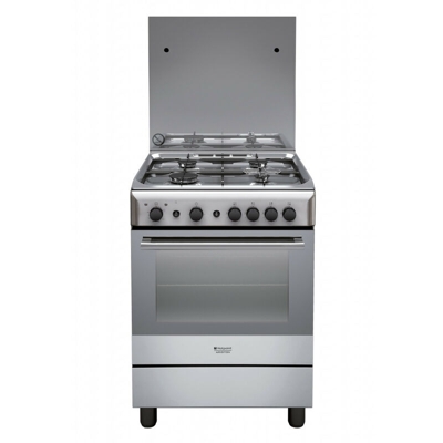 Hotpoint Ariston H6GG1F (X) IT - Cucina da Libero Posizionamento, 4 Fuochi a Gas, 60 cm, A