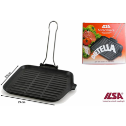 Bistecchiera Dietella Quadra Ghisa Cm.24X24 * Ilsa en oferta