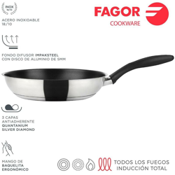 Inoxtherm padella ø28cm acciaio inox 18/10 - Fagor precio