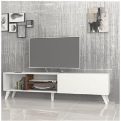 Mobile Porta Tv Bianco Savi 160x35x H47 Cm en oferta