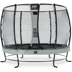 Exit - SOLO TRAMPOLINO Tappeto elastico da giardino rotondo 305cm con rete di sicurezza Deluxe - grigio. Con telaio molto stabile. Un trampolino características