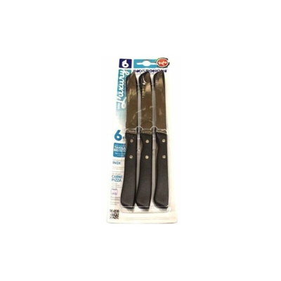 Coltellerie Bonomi 38006 Set 6 Coltelli Pizza Manico Nero