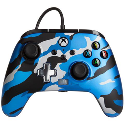 Controller Cablato Avanzato Powera Per Xbox - Blu Metallizzato Camo, Gamepad, Controller Per Videogiochi Cablato, Controller Di Gioco, Xbox Series X | s en oferta