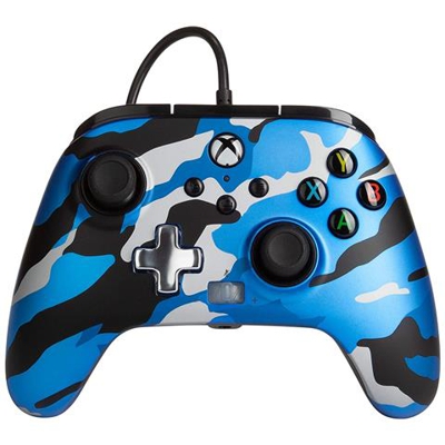 Controller Cablato Avanzato Powera Per Xbox - Blu Metallizzato Camo, Gamepad, Controller Per Videogiochi Cablato, Controller Di Gioco, Xbox Series X | s