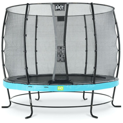 SOLO TRAMPOLINO Tappeto elastico da giardino rotondo 305cm - azzurro. Con rete di sicurezza a chiusura automatica e bordo protettivo robusto e extra características