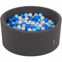 90X40cm/300 Palline ? 7CM Piscina Di Palline Colorate Per Bambini Tondo Fabbricato In EU, Grigio Sc:Azzurro/Blu/Perla - grigio sc:azzurro/blu/perla en oferta