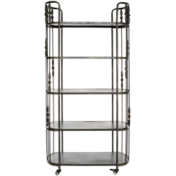 Scaffalatura In metallo, 5 ripiani, da 95X40X177 cm nero en oferta