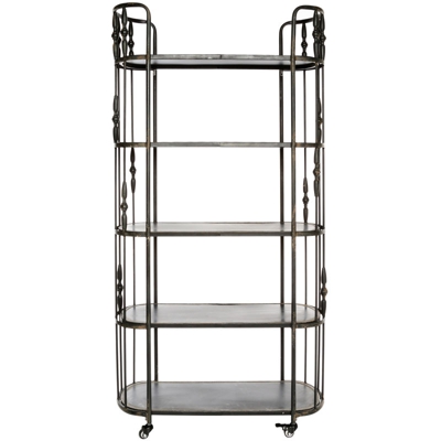 Scaffalatura In metallo, 5 ripiani, da 95X40X177 cm nero