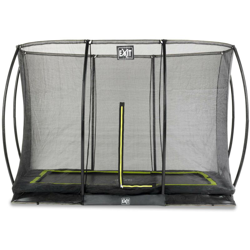 Exit - SOLO TRAMPOLINO Tappeto elastico da giardino interrato rettangolare 214x305cm con rete di sicurezza - nero. Sicurezza e qualità características