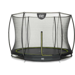 SOLO TRAMPOLINO Tappeto elastico da giardino interrato rotondo 244cm con rete di sicurezza - nero. Sicurezza e qualità en oferta