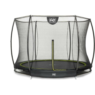 SOLO TRAMPOLINO Tappeto elastico da giardino interrato rotondo 244cm con rete di sicurezza - nero. Sicurezza e qualità