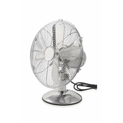 Eolo Ventilatore Cromato Da Tavolo 35 W In Metallo