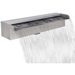 Asupermall - Fontana a Cascata per Giardino Rettangolare Acciaio Inox 45 cm características