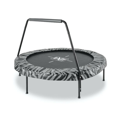 SOLO TRAMPOLINO Tappeto elastico junior 140cm con sbarra - nero/grigio. Per uso esterno e interno