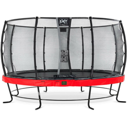 Exit - SOLO TRAMPOLINO Tappeto elastico da giardino rotondo 427cm con rete di sicurezza Deluxe - rosso. Con telaio molto stabile. Un trampolino características