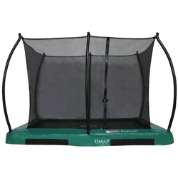 Etan - SOLO TRAMPOLINO Tappeto elastico interrato rettangolare 281x201cm con rete di sicurezza - verde. Trampolino con perfetto rapporto qualità en oferta