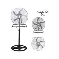 Tradeshop - VENTILATORE 3IN1 PIANTANA DA TAVOLO PARETE 3 VELOCITA OSCILLAZIONE 50W PALE 50CM en oferta