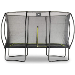 Exit - SOLO TRAMPOLINO Tappeto elastico da giardino rettangolare 244x366cm con rete di sicurezza con pali curvi - nero. Sicurezza ottimale e qualità en oferta