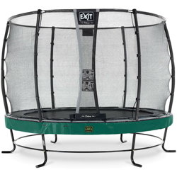 SOLO TRAMPOLINO Tappeto elastico da giardino rotondo 305cm con rete di sicurezza Deluxe - verde. Con telaio molto stabile. Un trampolino elastico di características