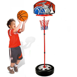 Bakaji - BASKET CANESTRO PIANTANA PER BAMBINI ALTEZZA REGOLABILE FINO 120CM CON PALLONE en oferta