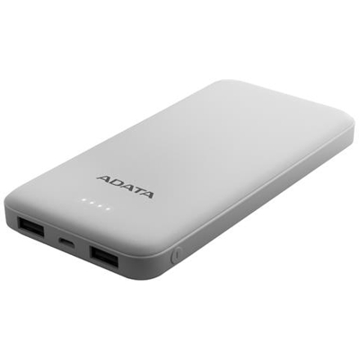 Power bank T10000 Capacità 10.000 mAh 2 Porte USB da 5V e 2Ah con Cavo MicroUsb incluso ideale per smartphone e tablet.